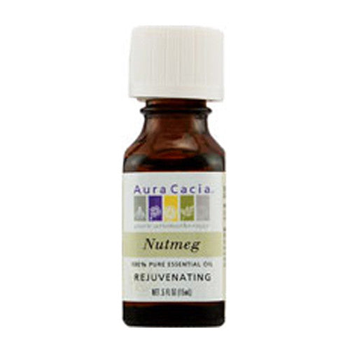 Aura Cacia 100% Pure Essential Oil Rejuvenating Nutmeg (Mystica Fragrans) - 0.5 Oz
